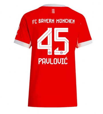 Bayern Munich Aleksandar Pavlovic #45 Hemmatröja Dam 2025-26 Kortärmad Bayern Munich Aleksandar Pavlovic #45 Hemmatröja Dam 2025-26 Kortärmad
